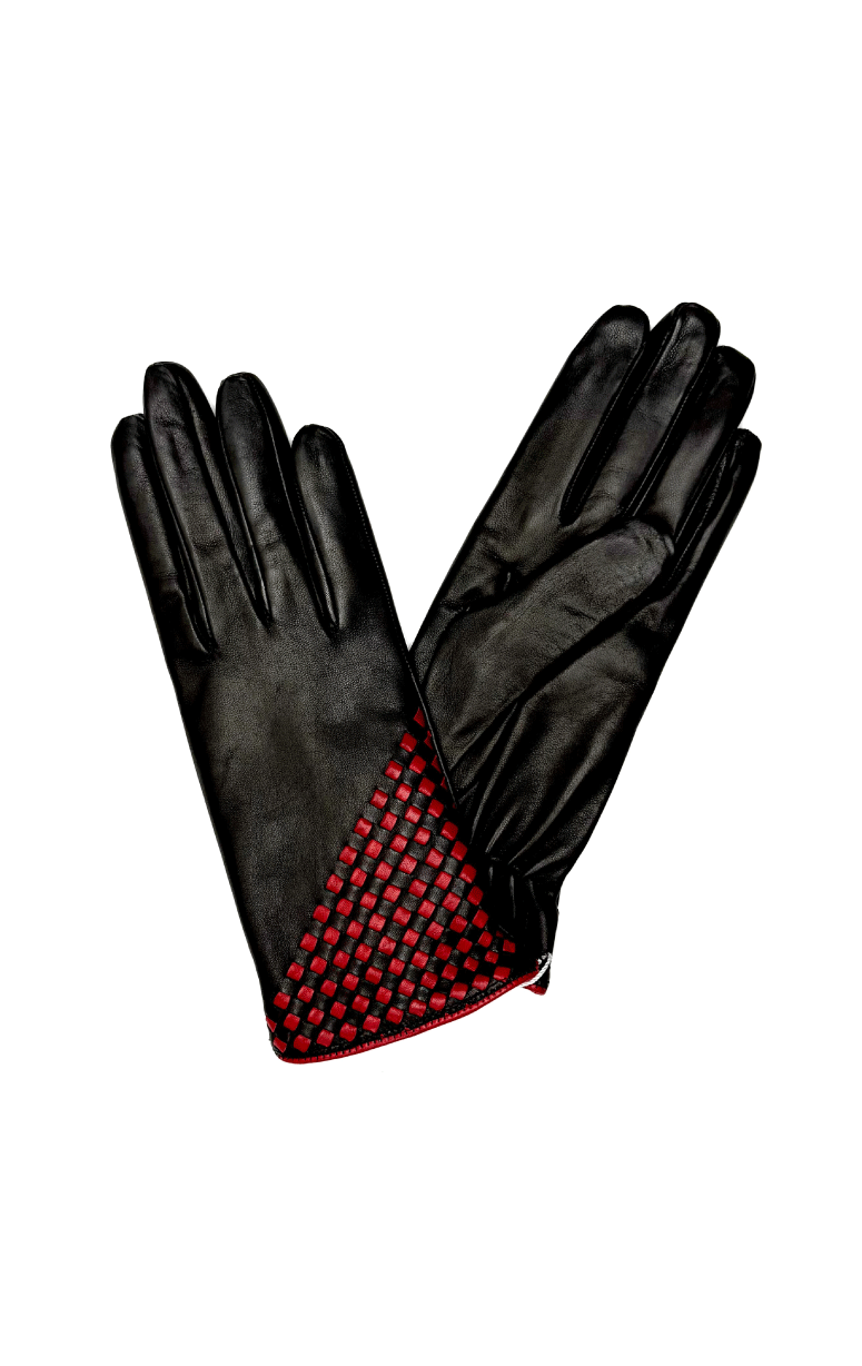 Caridei- Basket Weave Leather Gloves - Barrington's
