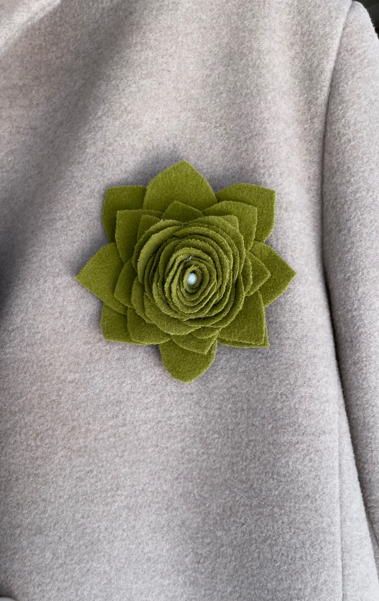 Handmade Recycled Wool Brooch - Barrington's