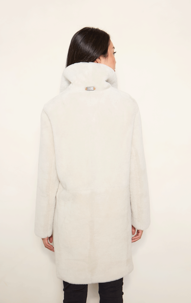 HISO- Raw Edge Shearling Jacket - Barrington's