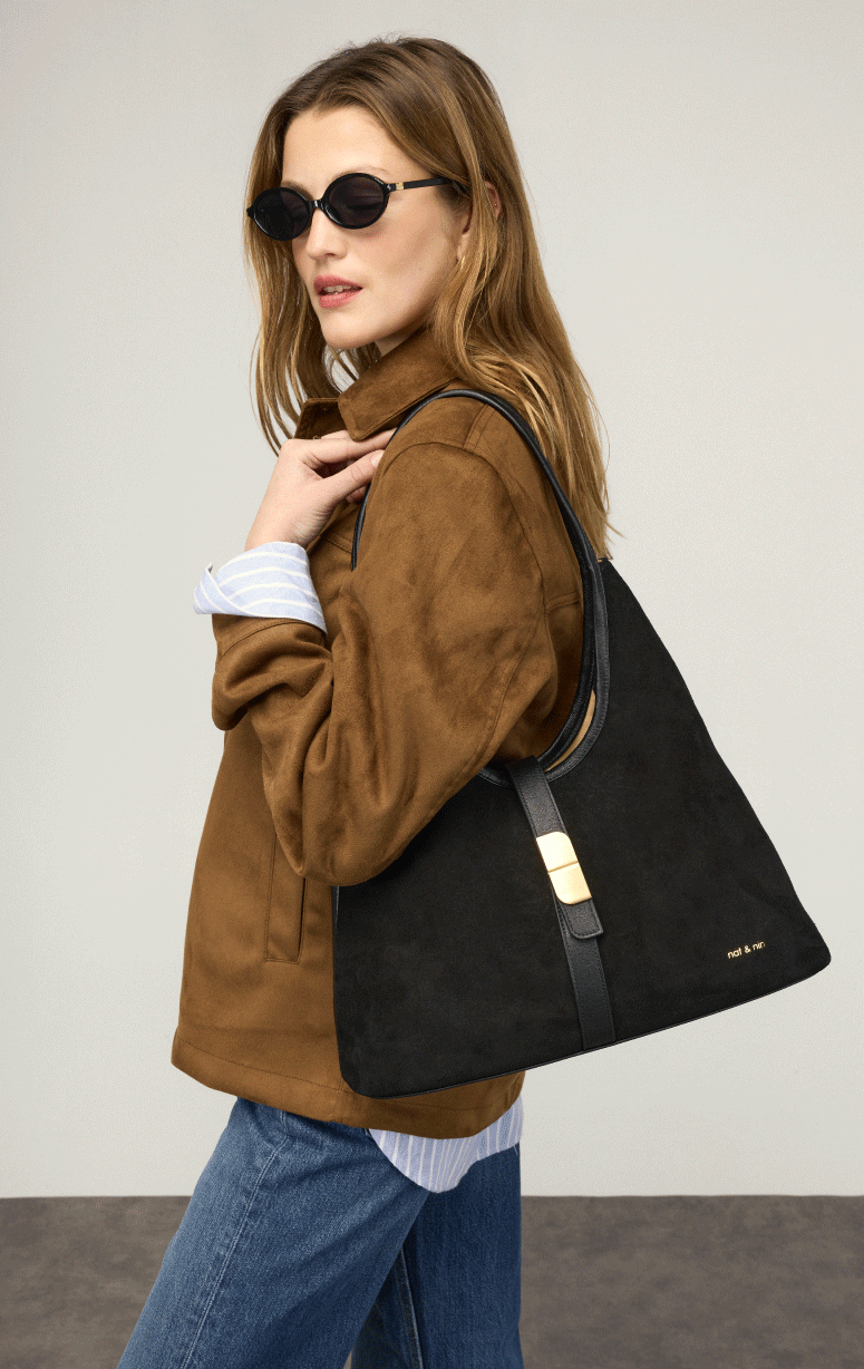 Nat & Nin- Romeo Suede Shoulder Bag - Barrington's