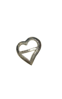 Pewter Heart Shaped Scarf Buckle - Barrington's