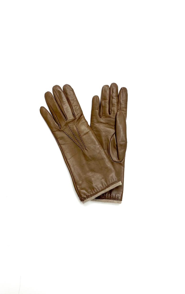 Bruno Carlo- Leather Gloves with Cashmere Trim - Barrington's