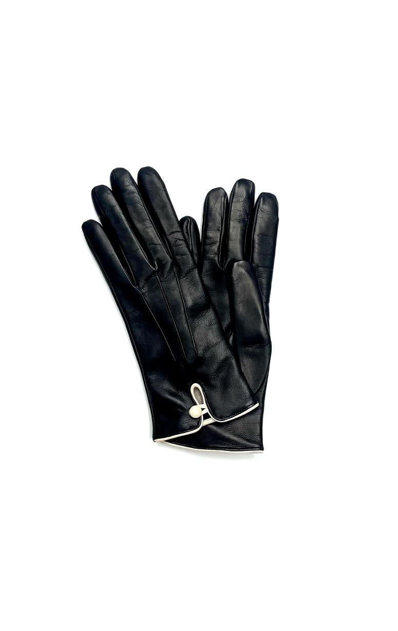 Bruno Carlo- Leather Gloves with Button - Barrington's