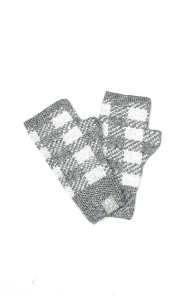 Furlux- Houndstooth Fingerless Gloves - Barrington's