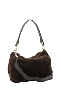 Abro- Leather and Faux Fur Handbag