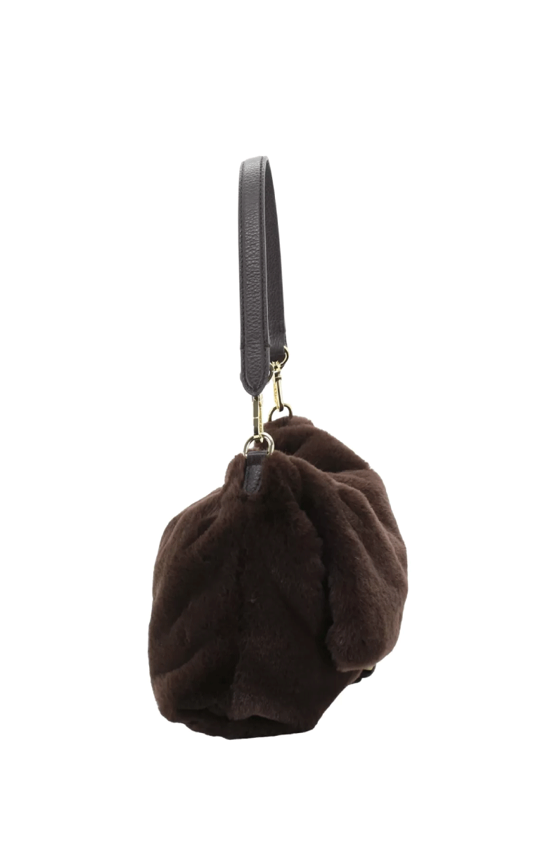 Abro- Leather and Faux Fur Handbag