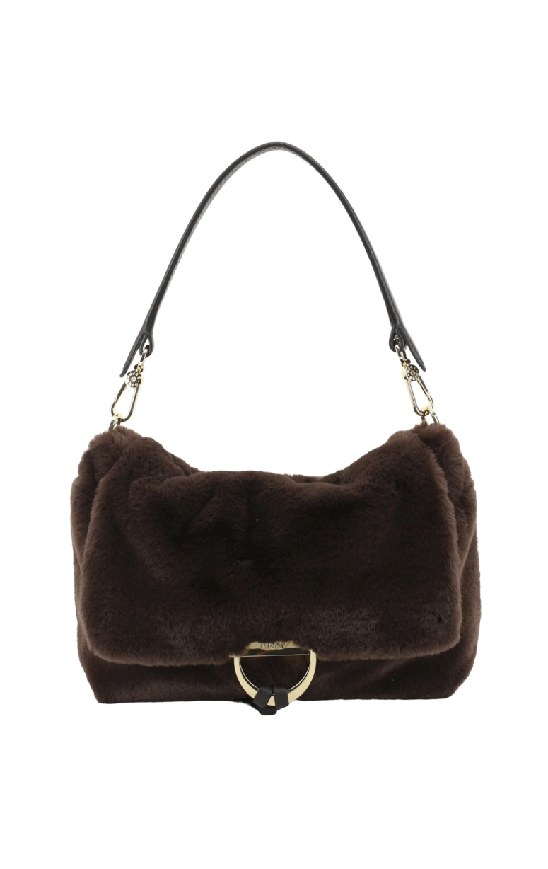 Abro- Leather and Faux Fur Handbag