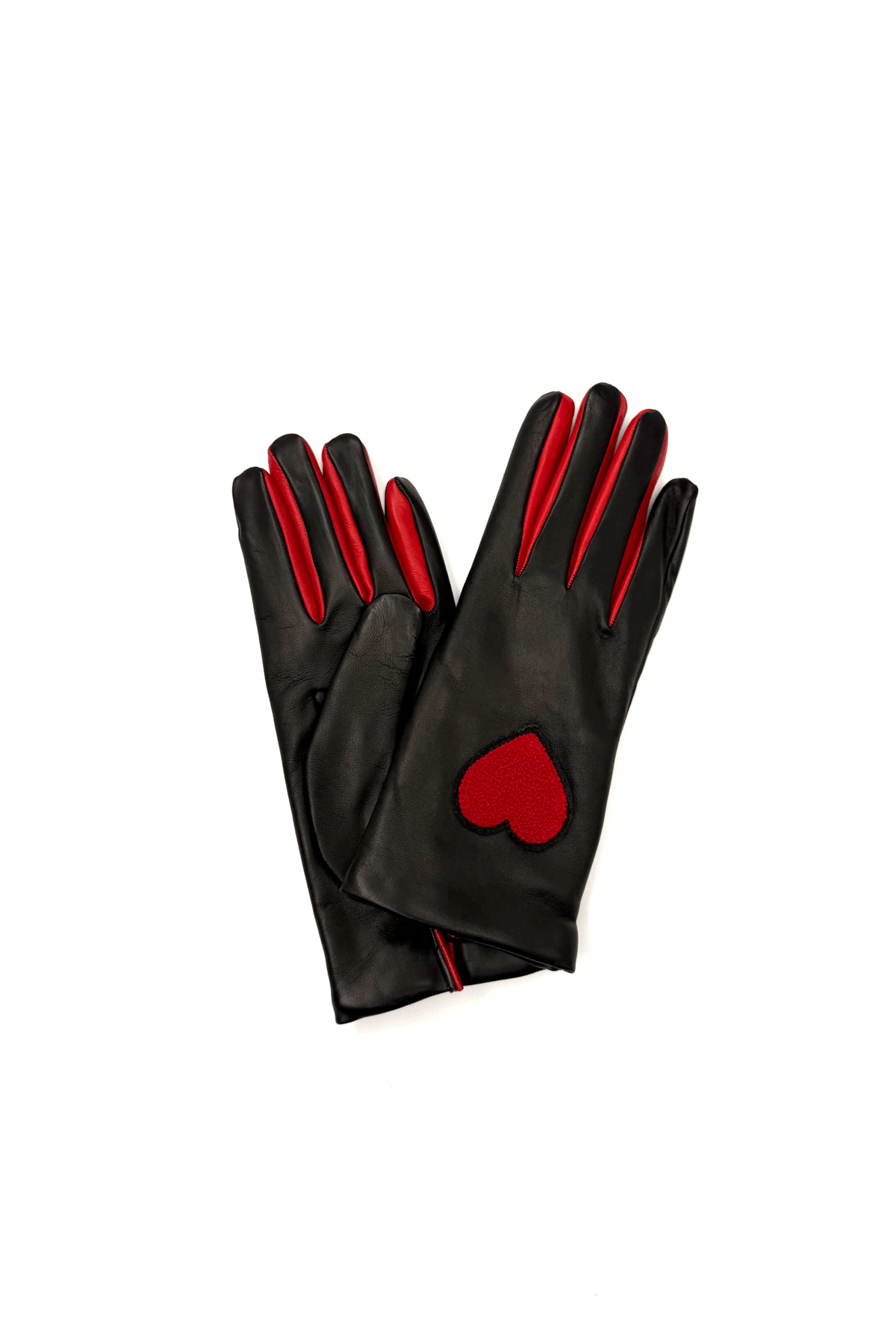 Leather Gloves with Heart