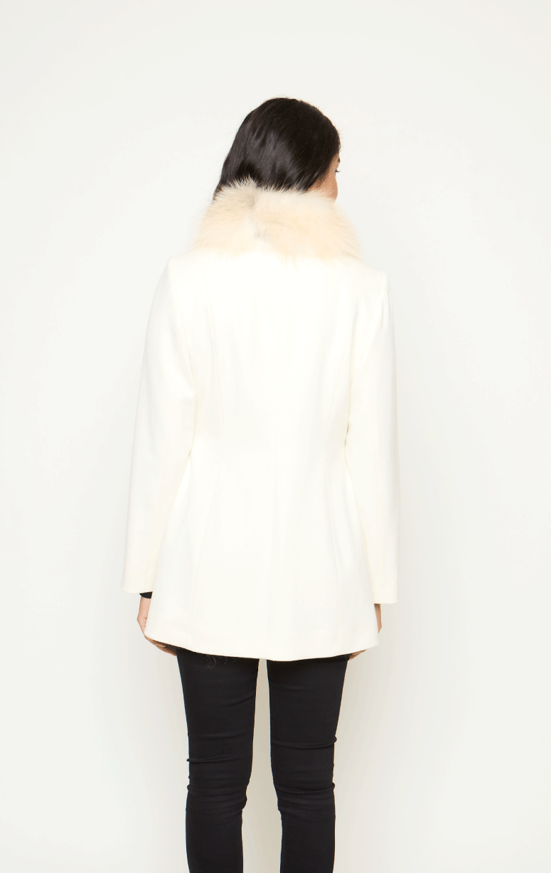 3/4 Jacket with Fox Fur Trim