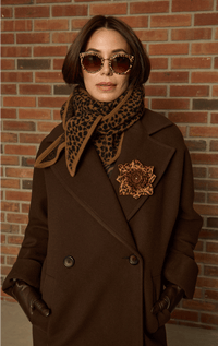 HISO- Double Breasted Wool Coat with Kimono Sleeve