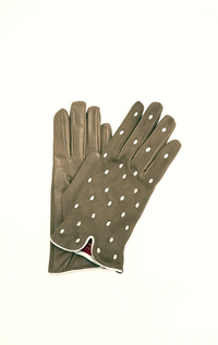 Caradei- Leather Gloves with Dot Detail