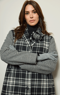 Barrington's- Plaid & Houndstooth Wool Coat