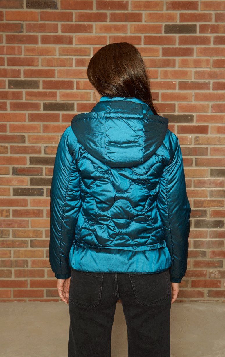 Pregio- Down Jacket with Gathered Detail