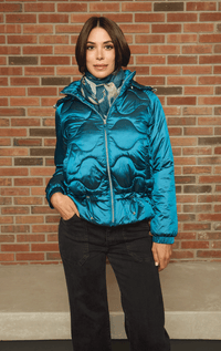 Pregio- Down Jacket with Gathered Detail