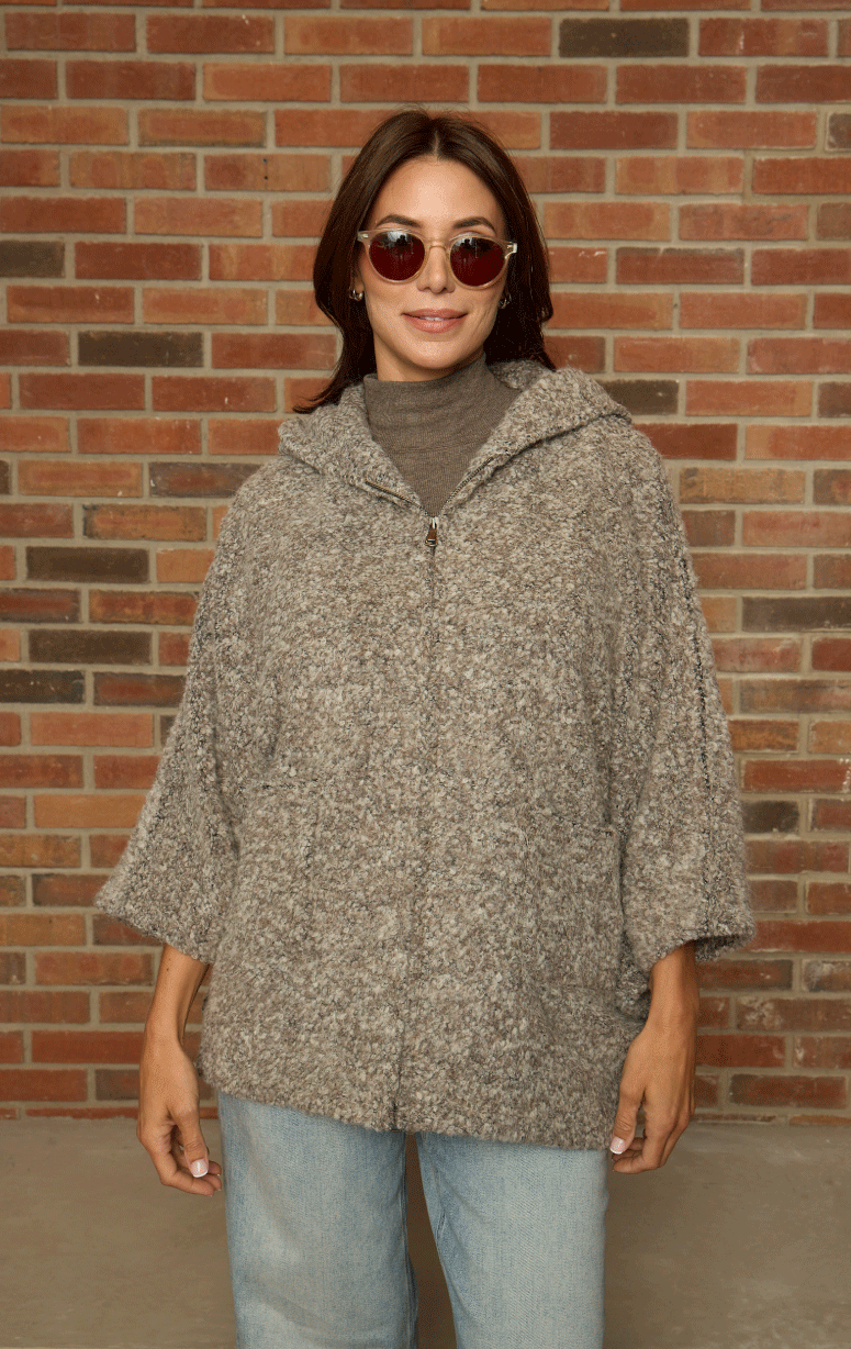 Tardia- Batwing Poncho with Hood