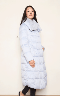 Nitia- Down Filled Coat with Knit Fur Collar