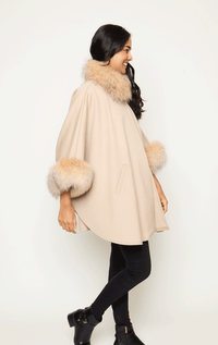 Barrington's- Fox Trimmed Cape