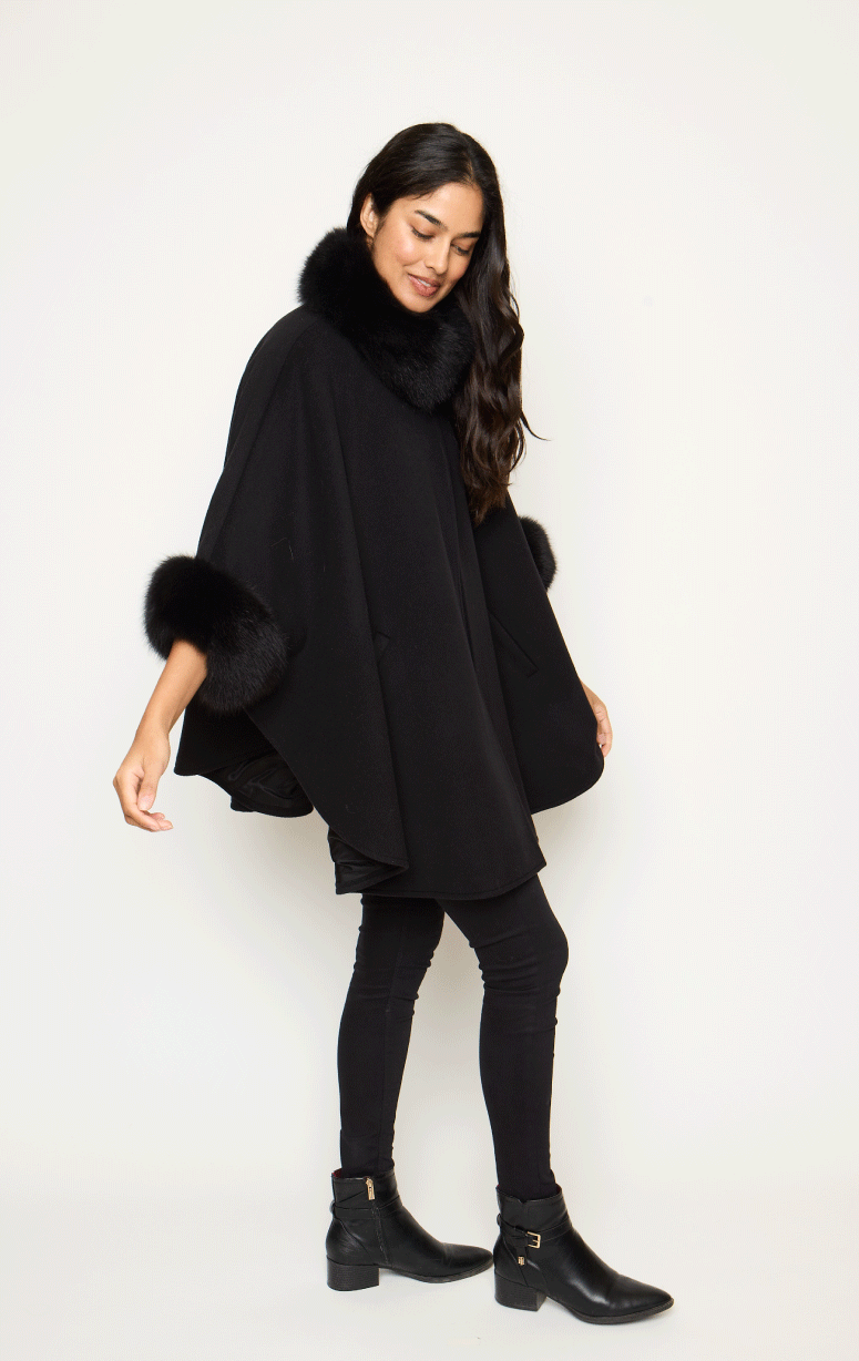Cape with Fox Collar & Cuffs