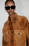 Reversable Leather to Shearling Shirt Jacket