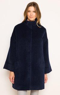 Tardia - Alpaca Coat with Chevron Detail - Barrington's