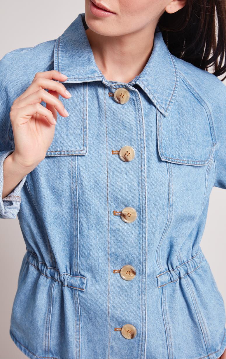 Adroit - Denim Cropped Jacket