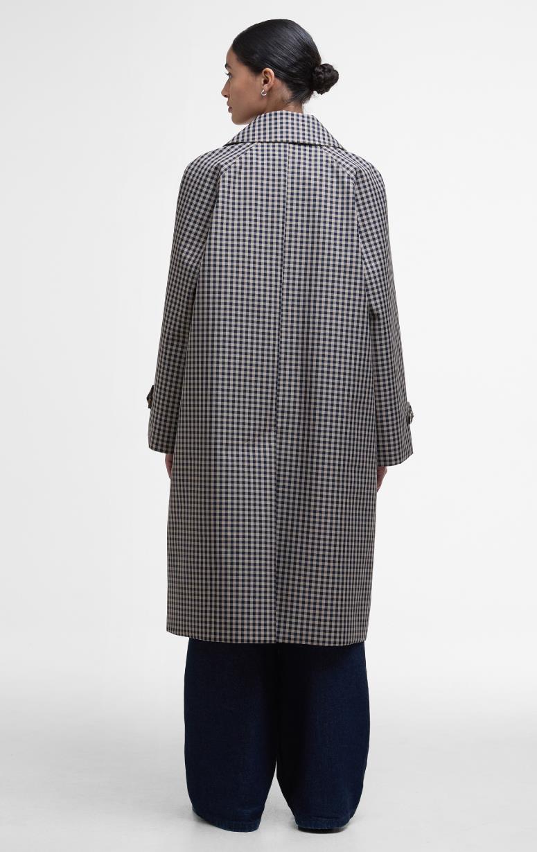 Barbour- Nadine Checked Showerproof Car Coat