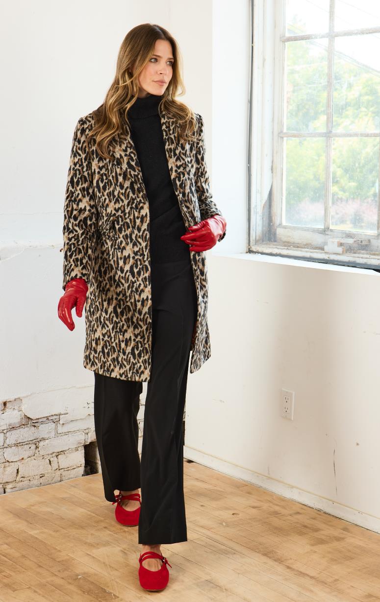 Adroit- Leopard Print Coat - Barrington's