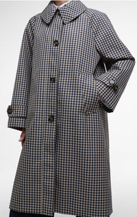 Barbour- Nadine Checked Showerproof Car Coat