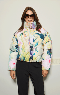 Numph- Abstract Print Puffer Jacket