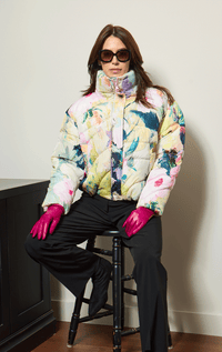 Numph- Abstract Print Puffer Jacket