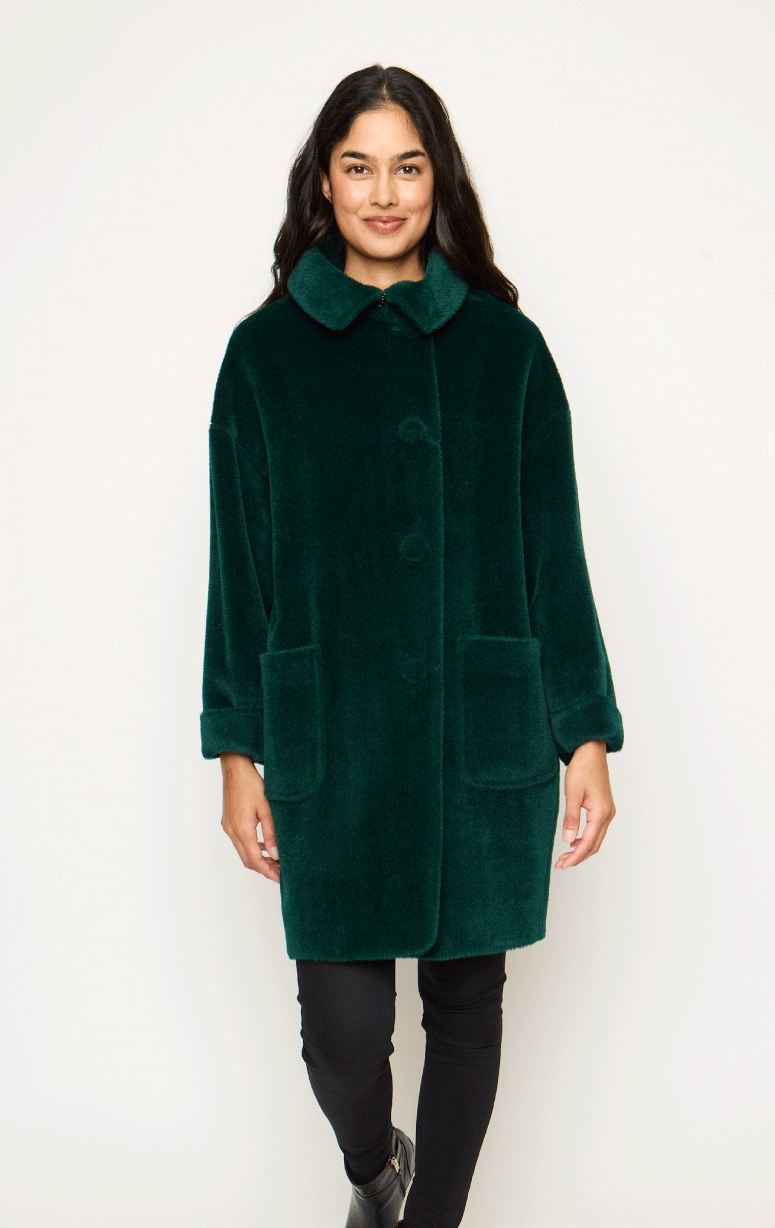 Suri Alpaca Topper with Covered Buttons - Barrington's