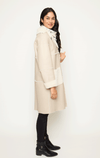 Be Florence- Shearling Coat with Grid Pattern