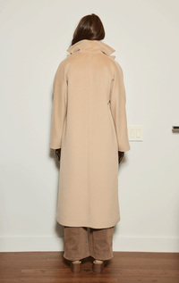 Cinzia Rocca- Long Wool Coat with Pic Stitch