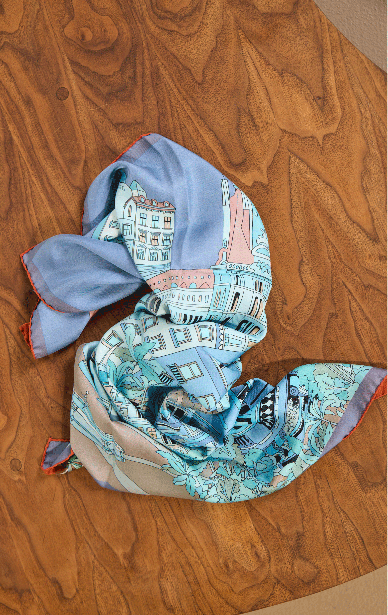 Barbieri- Silk Square Scarf - Barrington's
