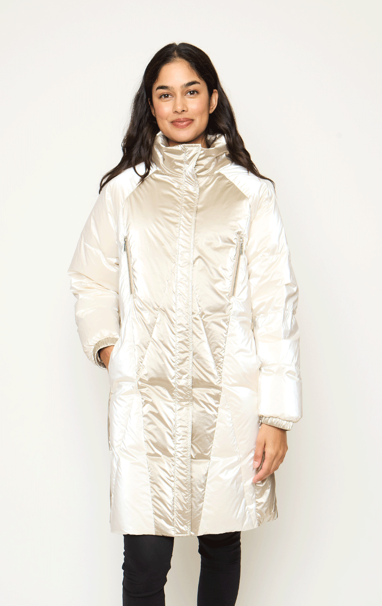 Be Florence- 7/8s Two-tone Coat - Barrington's