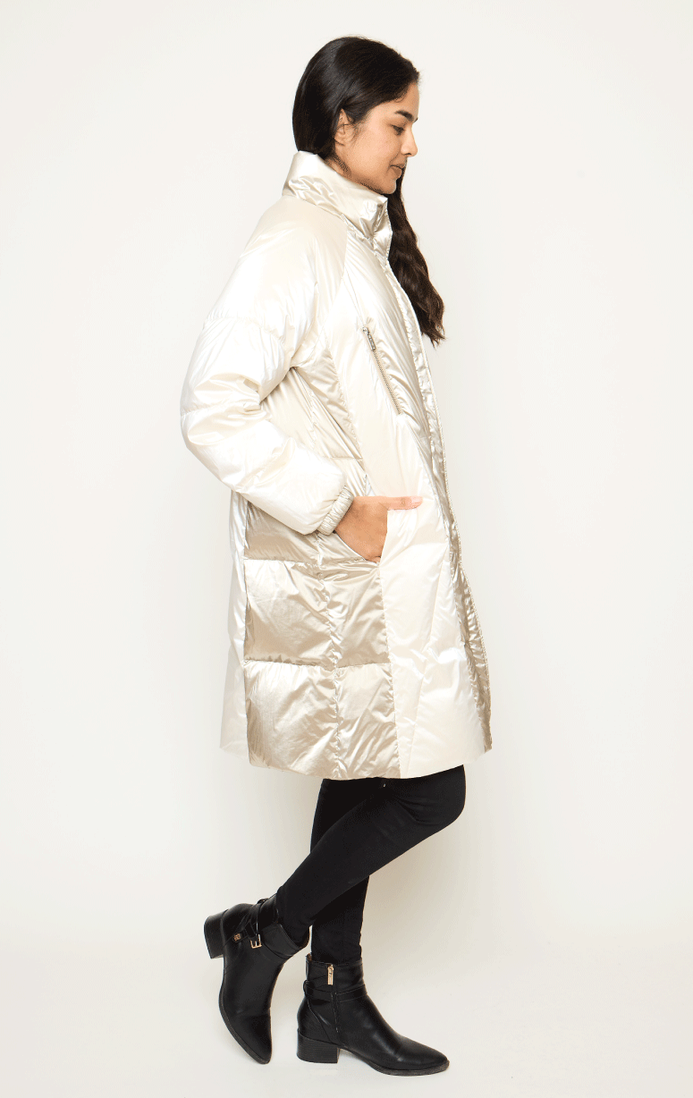 Be Florence- 7/8s Two-tone Coat - Barrington's