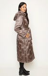 Be Florence- Coat with Dot Detail and Belt