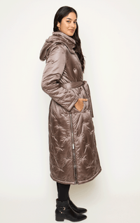Be Florence- Coat with Dot Detail and Belt