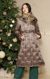 Be Florence- Coat with Dot Detail and Belt
