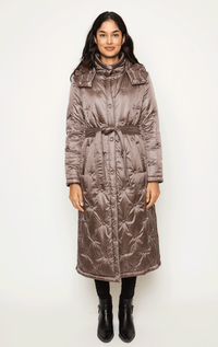 Be Florence- Coat with Dot Detail and Belt