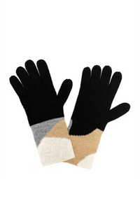 Wool Colourblocked Gloves