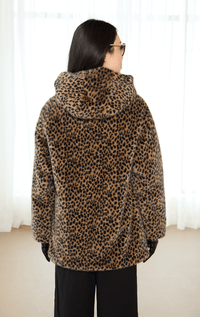 Nitia- Faux Fur Leopard Print Jacket - Barrington's