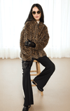 Nitia- Faux Fur Leopard Print Jacket - Barrington's