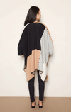 Colourblock Poncho with Blanket Stitch and Pom Poms - Barrington's