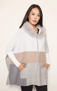 Poncho with Zip Front