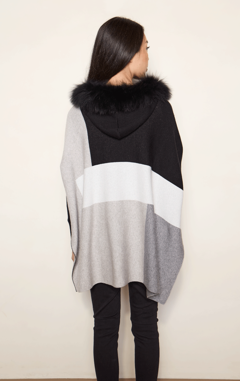 Poncho with Zip Front