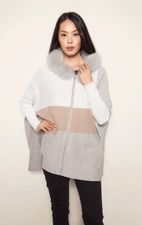 Poncho with Zip Front