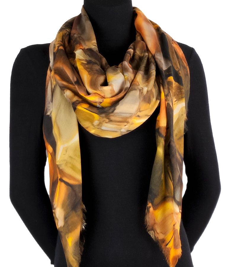 Modal & Cashmere Scarf- Red Sea Stone