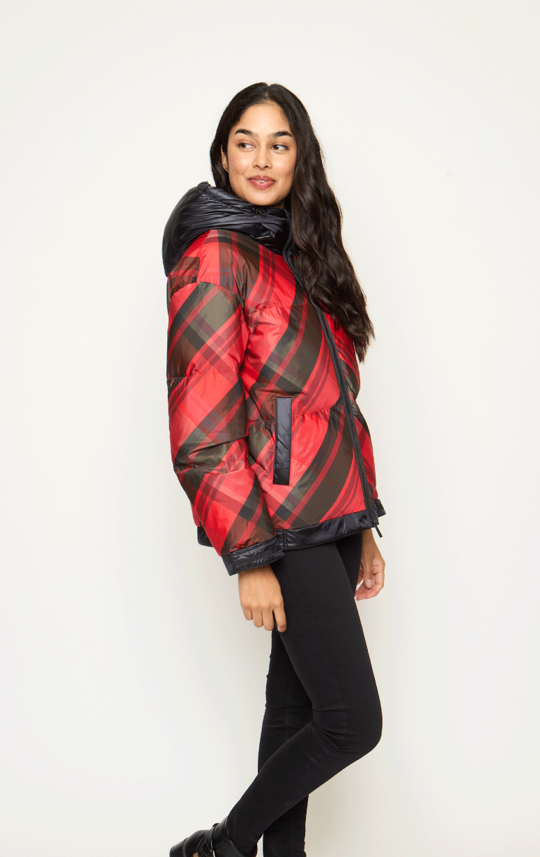 Be Florence- Tartan Down Jacket