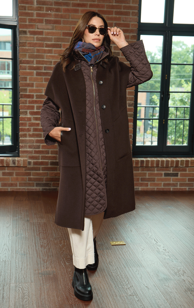 Suprema- 7/8s Superfine Wool 3-in-1 Coat